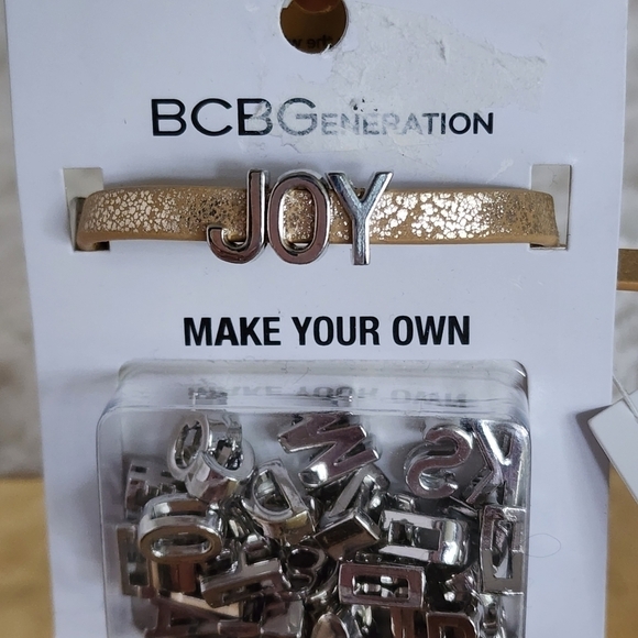 NWT BCBG Gold & Silver Build Your Name Bracelet - Picture 2 of 10